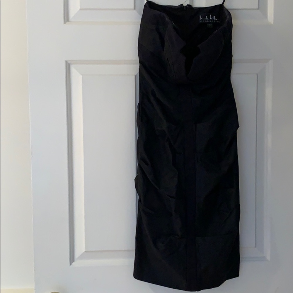 Nicole Miller Black Strapless Dress, Size 2